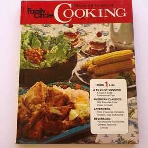 Book Vintage Cookbook, Family Circle Illustrated Library Of Cooking, Vol 1, 1972